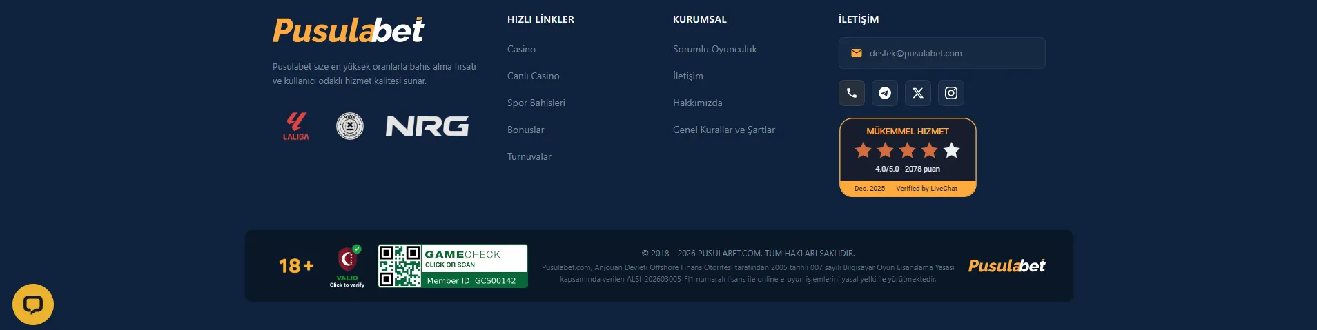 Pusulabet 7 24 türkçe destek